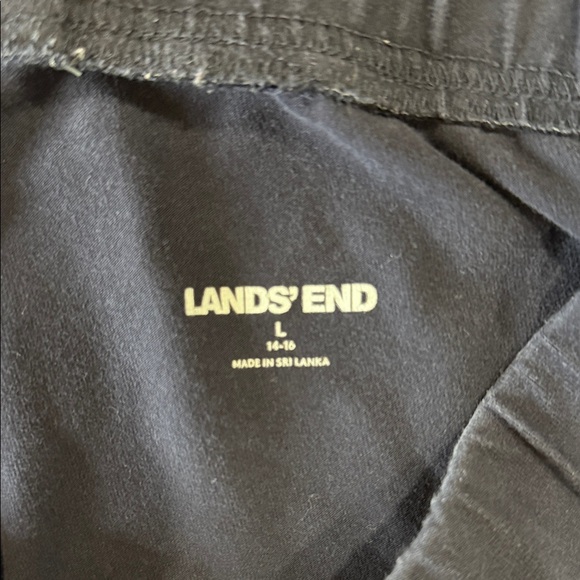 Lands' End Starfish Slim Leg Pants Cotton Stretch Navy Size Large - Picture 2 of 11
